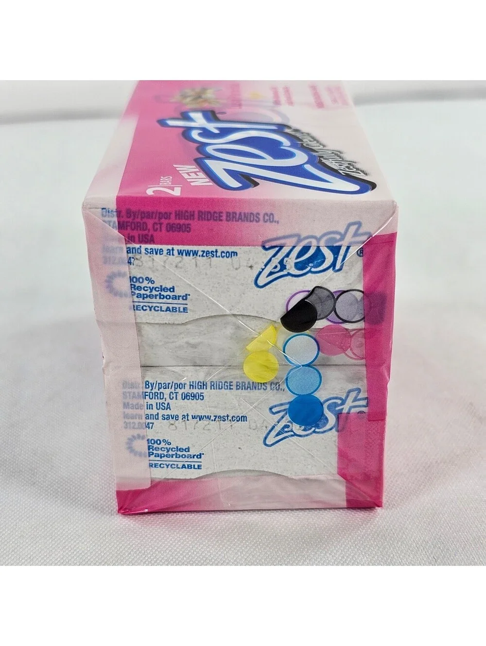 Zest Lush Paradise Moisturizing Bar Soap 2 Bars Almond Oil Fruit Extracts 6.4oz